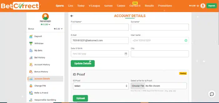 BetCorrect Logging 