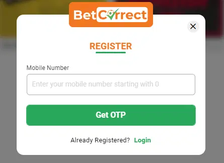 ORegister to BetCorrect